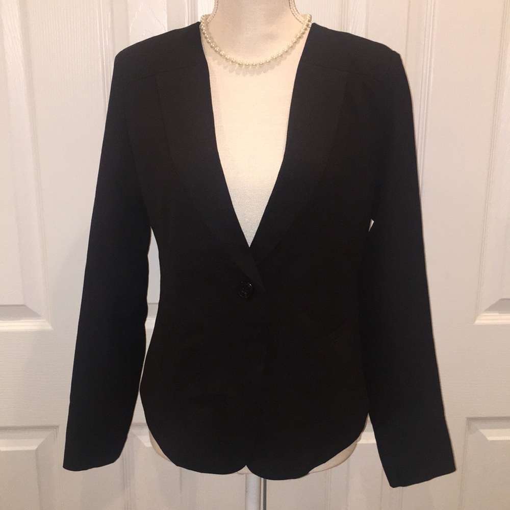Love Tree Black Mesh Back Blazer